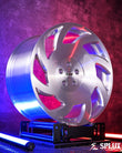 Corvette C4 ZR-1 with SA-10 wheels, front wheel showing 5 lug holes and brushed aluminum