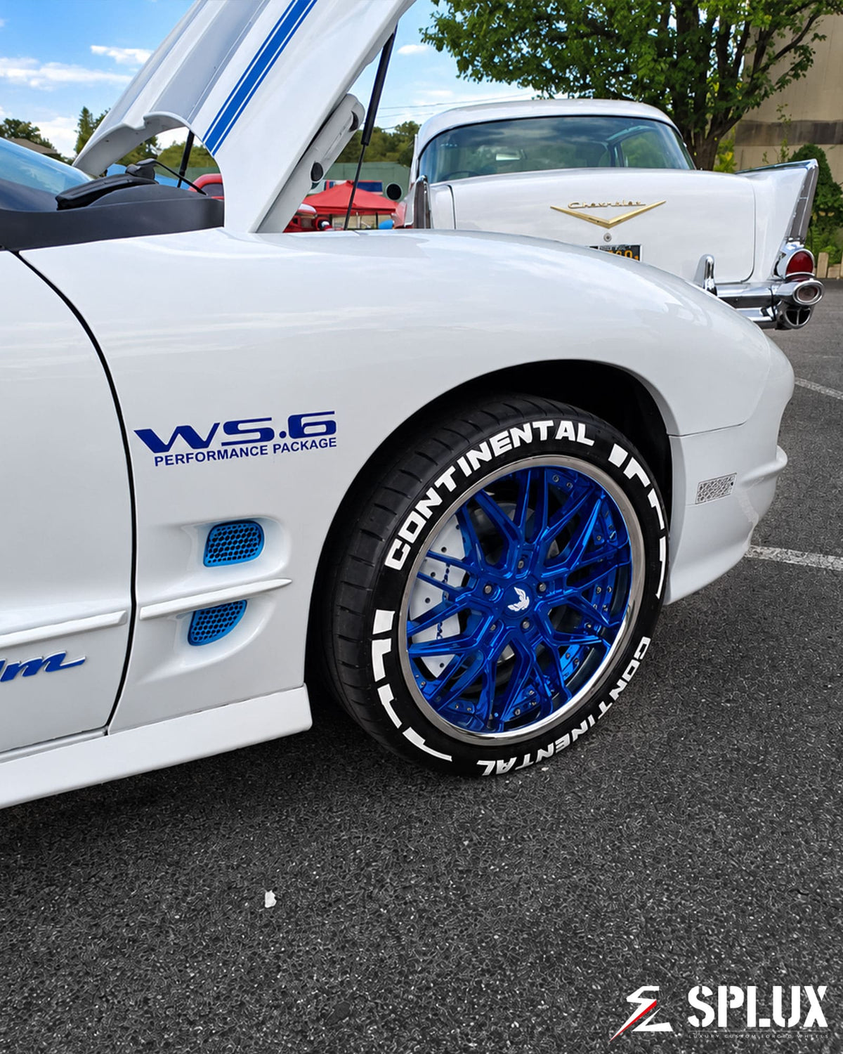 chrome rims for a pontiac firebird showing deep dish barrels
