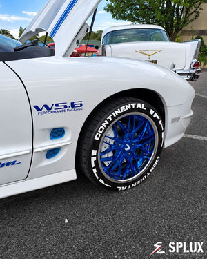 chrome rims for a pontiac firebird showing deep dish barrels