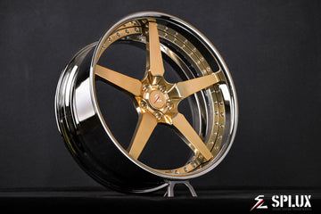 5 spoke wheels on chrysler 300 with SD-06 2-piece forged wheels in chrome and polished frozen gold