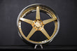 5 spoke wheels on chrysler 300 with SD-06 2-piece forged wheels in chrome and polished frozen gold