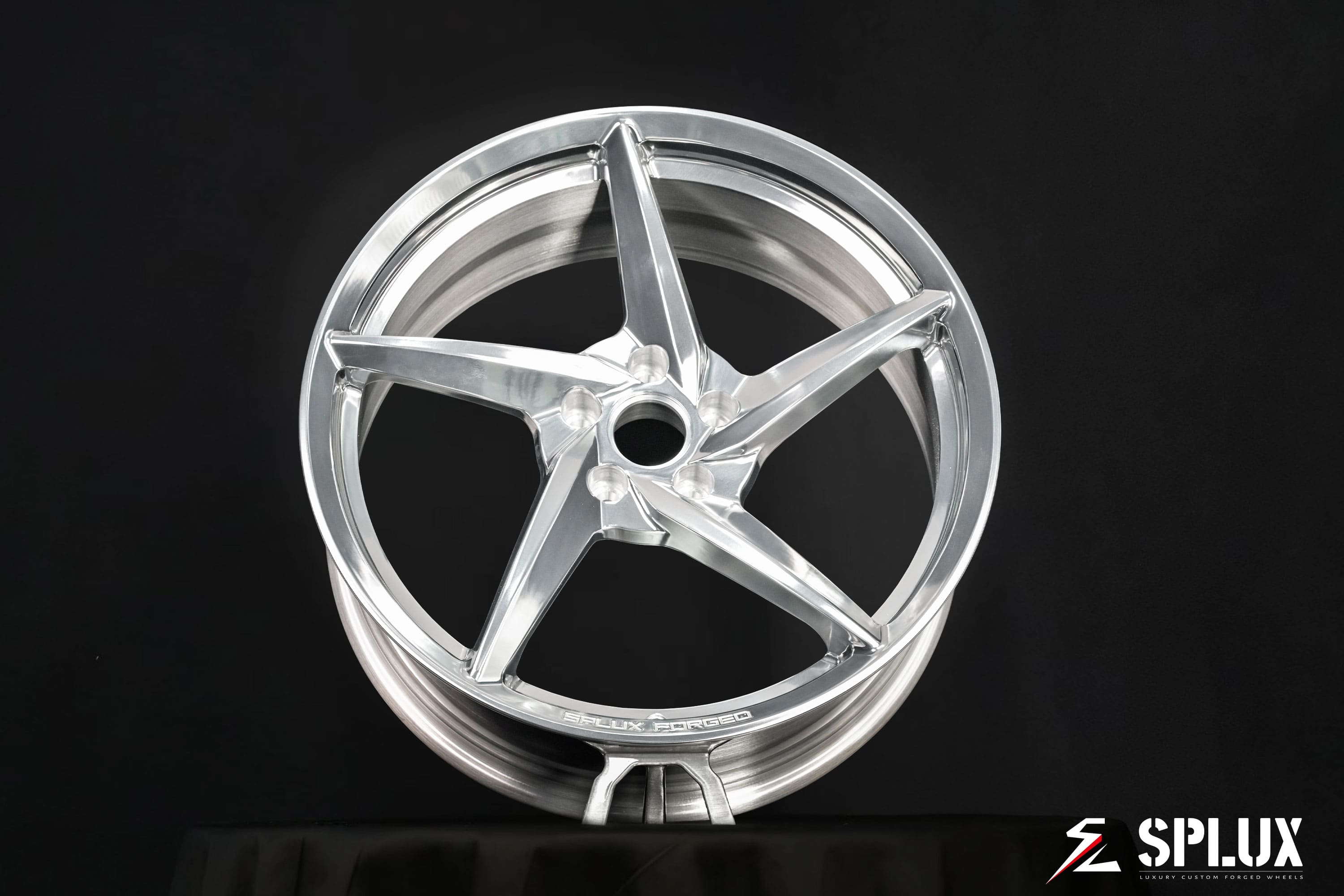 SC-09M forged wheels full vehicle side profile showing 20-inch Dodge Challenger R/T fitment