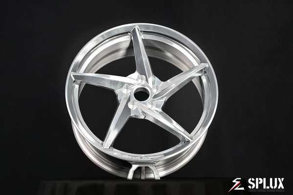 SC-09M forged wheels full vehicle side profile showing 20-inch Dodge Challenger R/T fitment