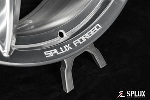 SC-09M forged wheels rear rolling shot emphasizing deep concave motion dynamic