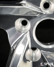 SC-09M forged wheels polished aluminum lip and spoke transition close inspection