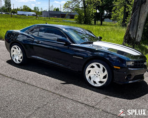 2010 Camaro SS rear wheel detail, SA-10 forged wheels with brushed finish and aggressive design