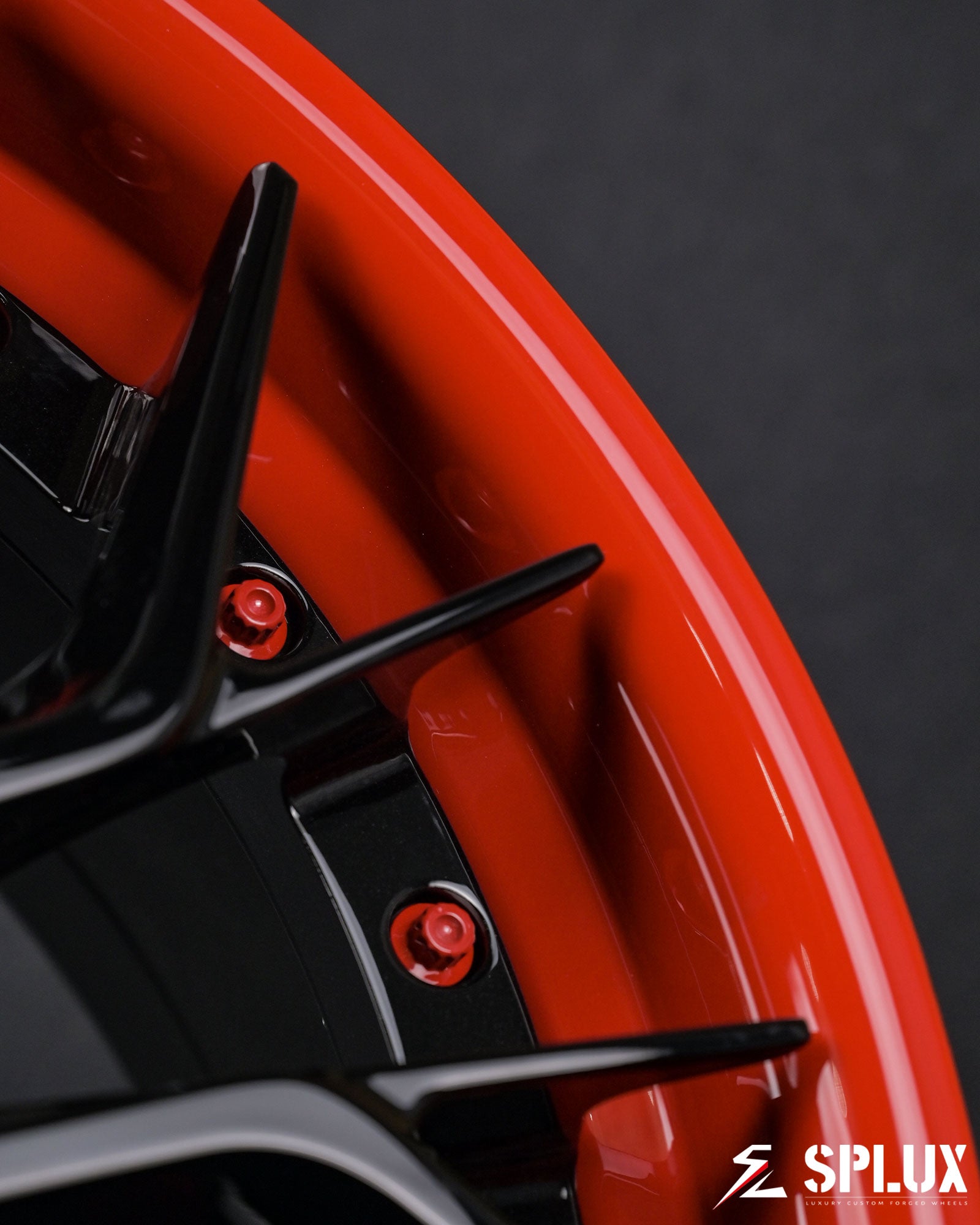 2011 wrx aftermarket wheels red hardware close-up on SA-06 custom build