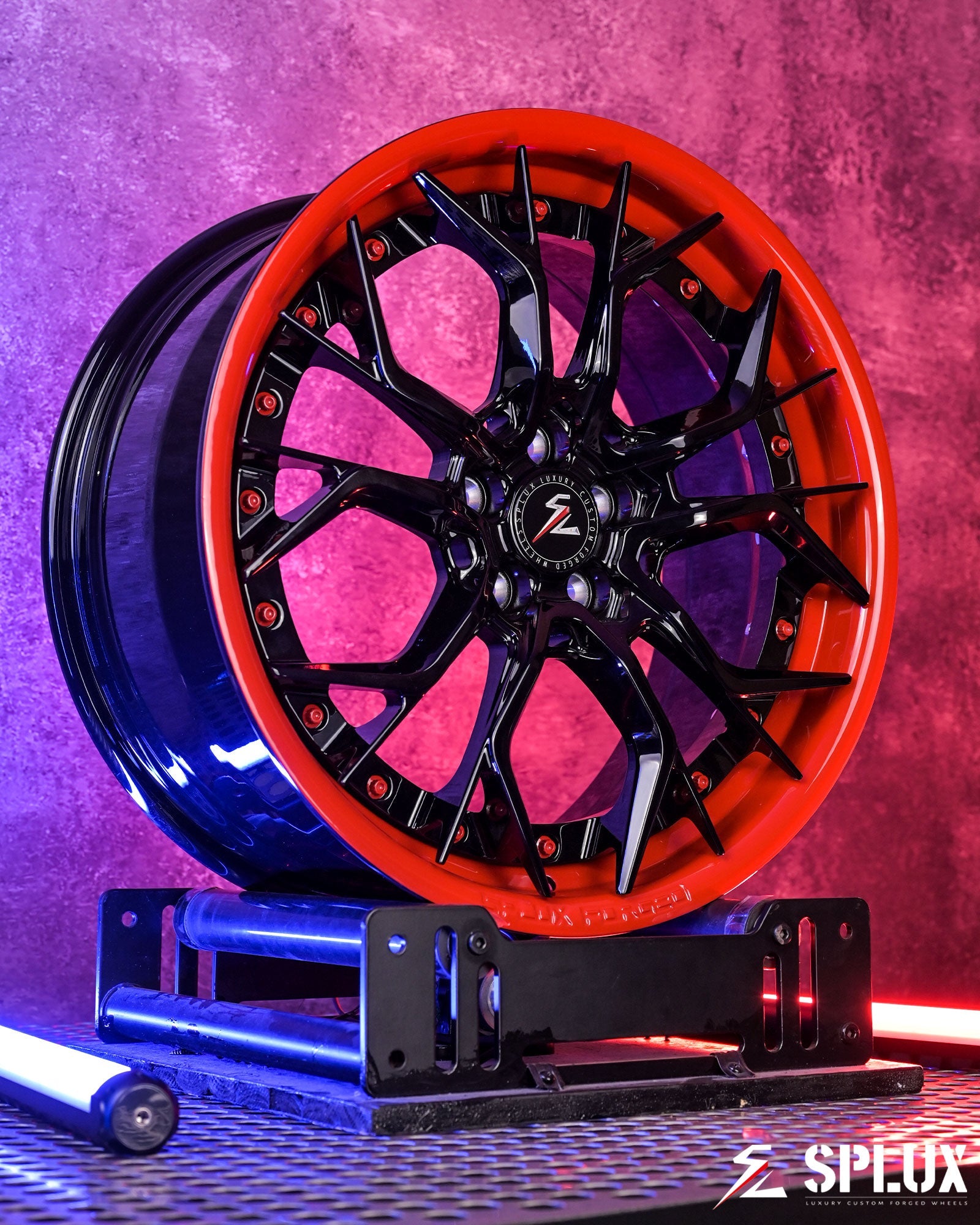 2011 wrx aftermarket wheels SA-06 forged wheel center cap detail