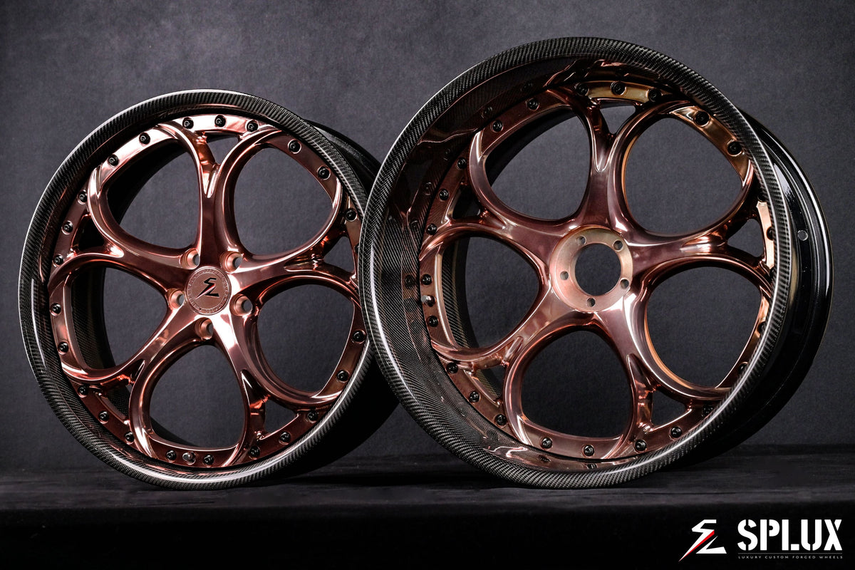 polished light rose gold spoke profile on the SD-03