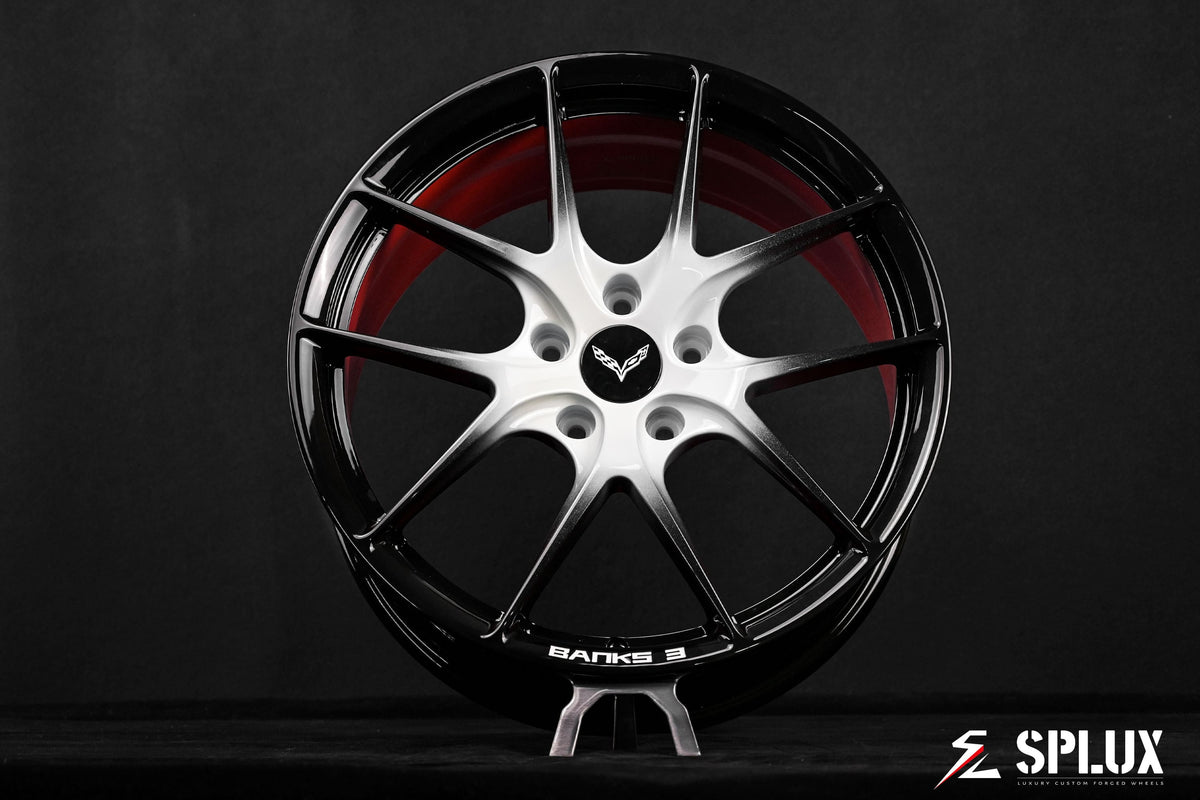SL-04 forged wheels rear stance angle emphasizing monoblock wheel depth