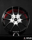 SL-04 forged wheels rolling motion perspective highlighting Arctic White fade finish