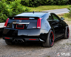 Rims for 2015 Cadillac CTS on a 2015 Cadillac CTS-V Coupe, Black Diamond face and Gloss Red lip