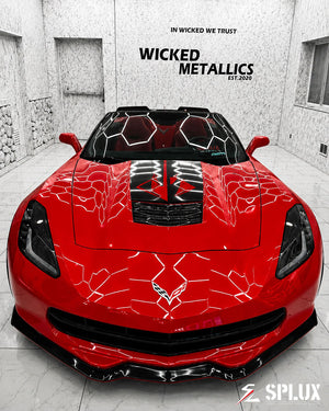 Side view of C7 with SC-18M wheels showing concave profile