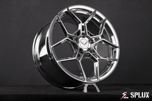 SC-18M forged wheels in chrome on the Corvette C7 Stingray, showcasing the monoblock construction