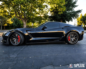 2017 Corvette C7 Z06 on SD-02 forged wheels, a perfect fit for the large brake calipers