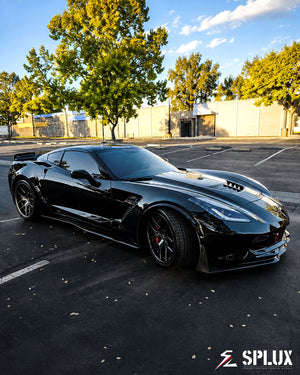 C7 Z06 with SD-02 forged wheels, the carbon fiber barrel adds a unique touch