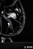 2017 corvette grand sport aftermarket wheels on a C7 Grand Sport with SC-04M forged monoblock wheels in piano black