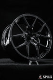 2017 corvette grand sport aftermarket wheels with SC-04M forged wheels in piano black on the rear