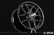 SD-02 wheel with carbon fiber barrel and dark gunmetal spokes, lightweight forged design