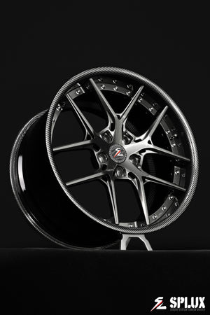 SD-02 forged wheel with deep dish and carbon fiber barrel on a Corvette C7