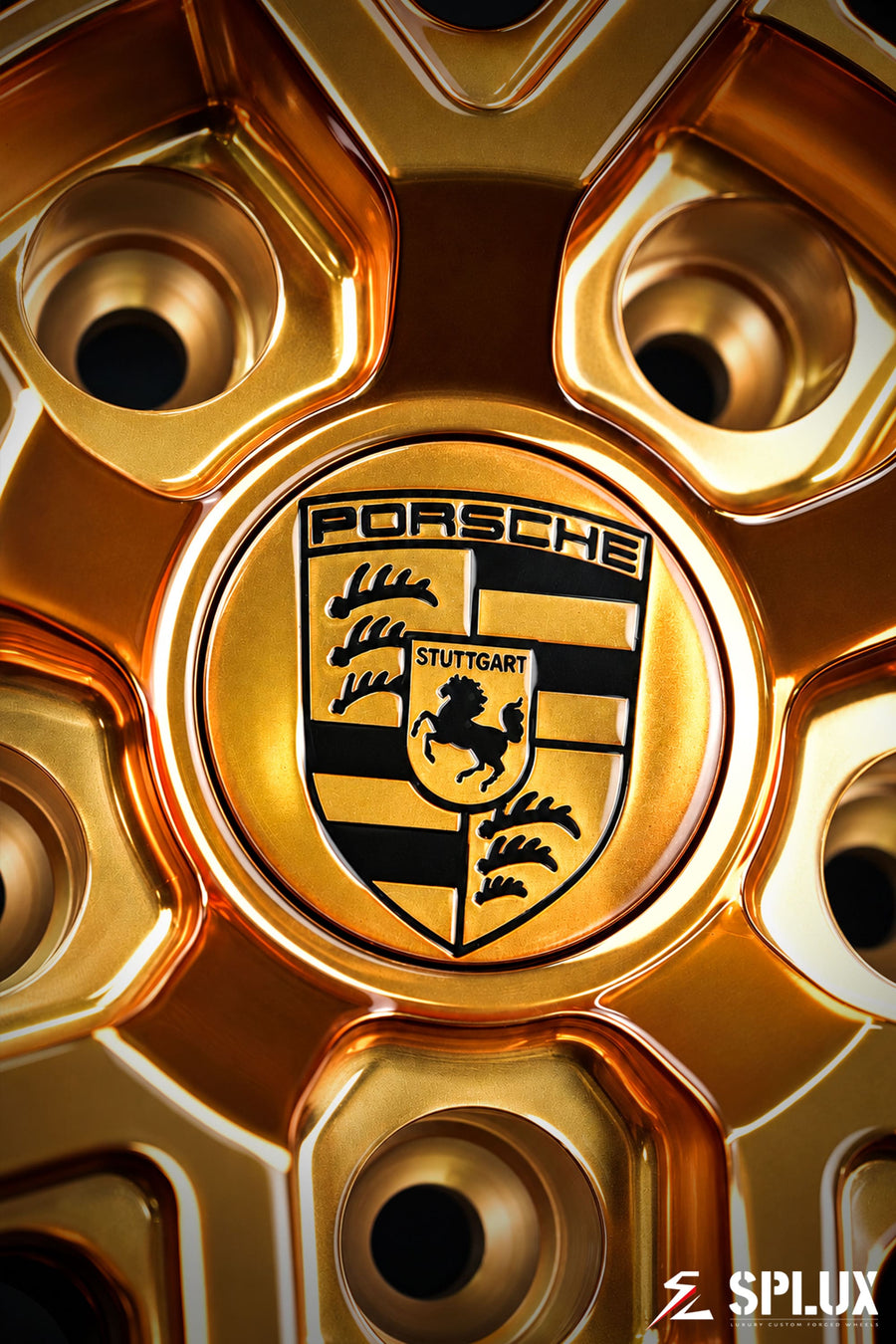 Porsche Cayman aftermarket rims with Piano Black hardware