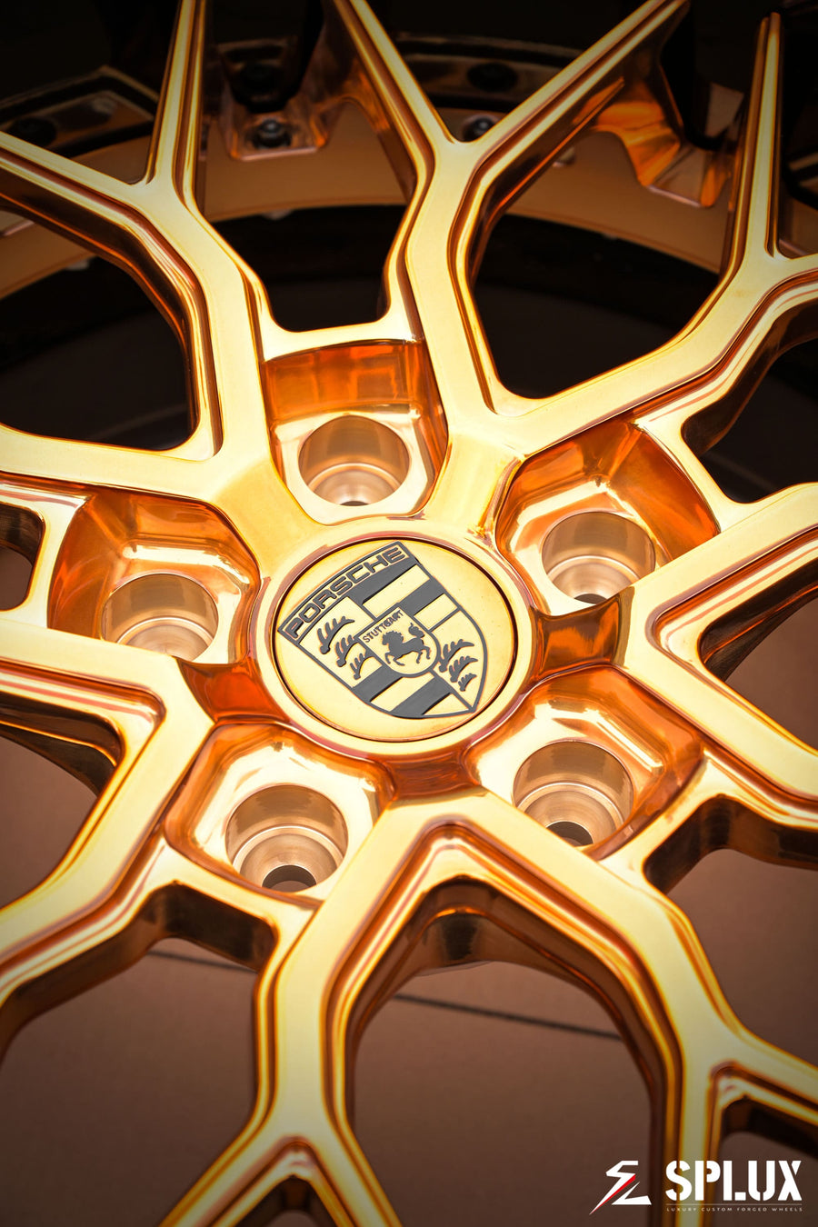 Porsche Cayman wheels and caps with a custom Porsche logo center cap
