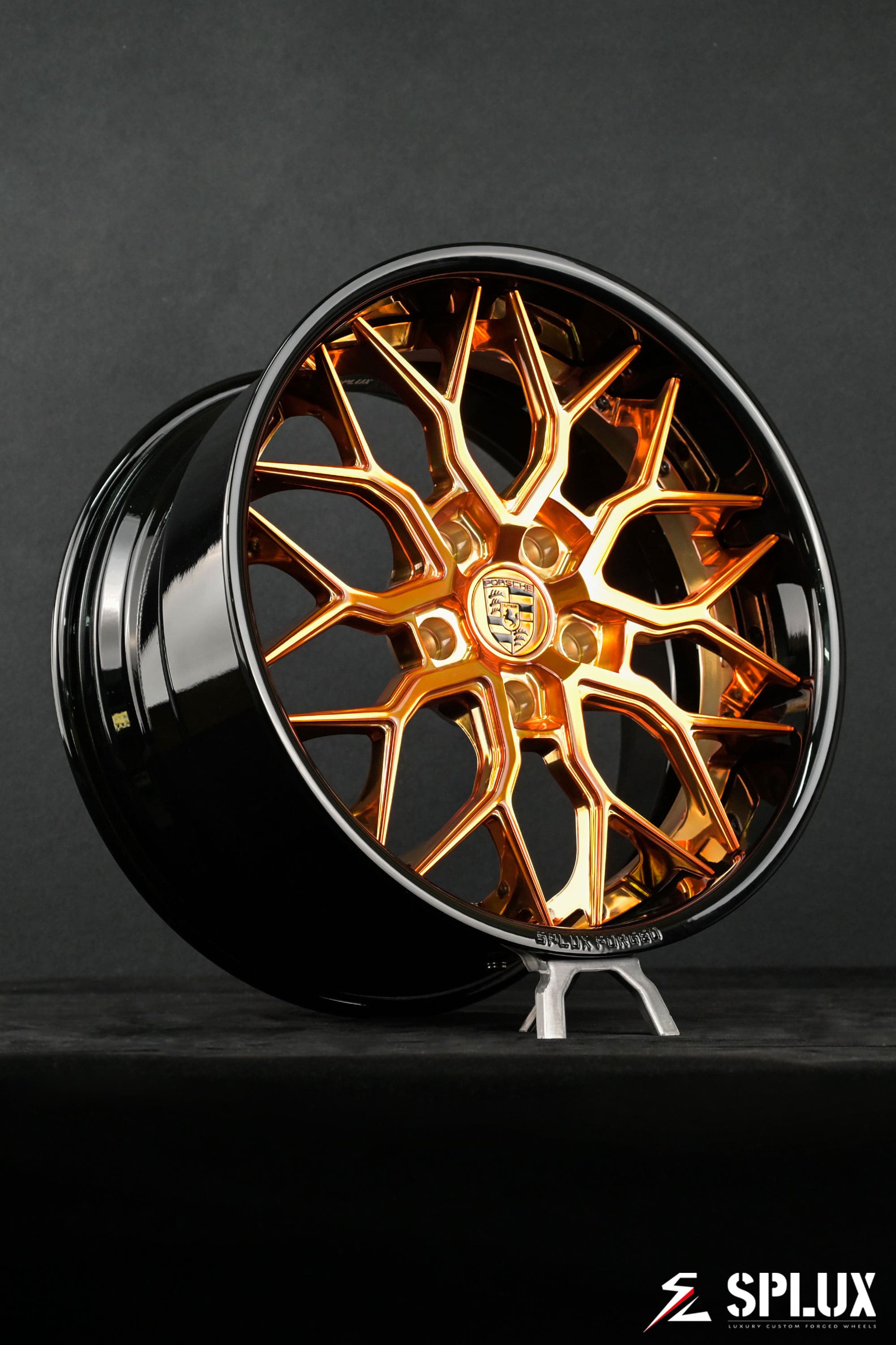 SA-01 forged wheels with an aggressive concave spoke profile