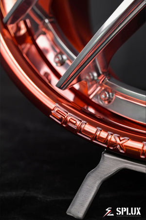 SD-02 deep dish wheel with polished rose gold barrel and spokes on the BMW X2