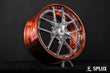 Close-up of the SD-02 wheel showing polished rose gold finish and multi-spoke design