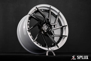 SA-03 forged wheels on 2021 Corvette C8 Stingray wheels full body side profile view