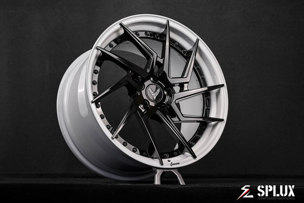 SA-03 forged wheels on 2021 Corvette C8 Stingray wheels full body side profile view