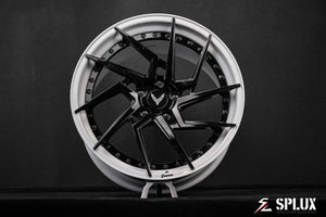 SA-03 forged 2-piece wheels running stance showcase on 2021 Corvette C8 Stingray wheels rear track
