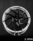 SA-03 Corvette C8 wheels mounted on custom wheel engraving vehicle setup crisp low angle shot
