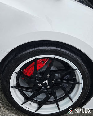 2021 Chevrolet Corvette C8 Stingray with c8 corvette custom wheels, SA-03 forged 2-piece in ivory white and piano black