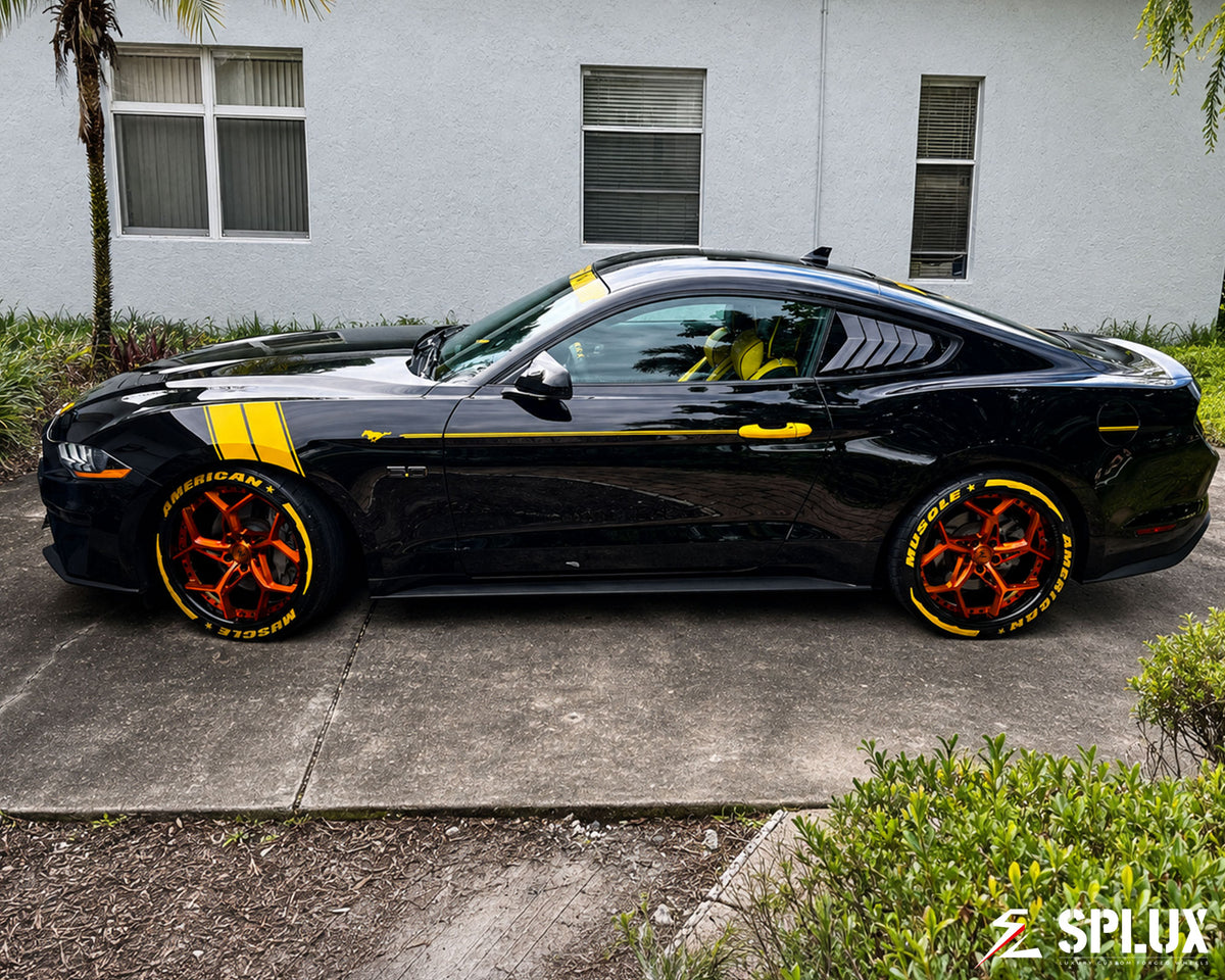 20 inch rims for Ford Mustang on a 2022 Mustang GT Premium with SA-05 forged 2-piece wheels