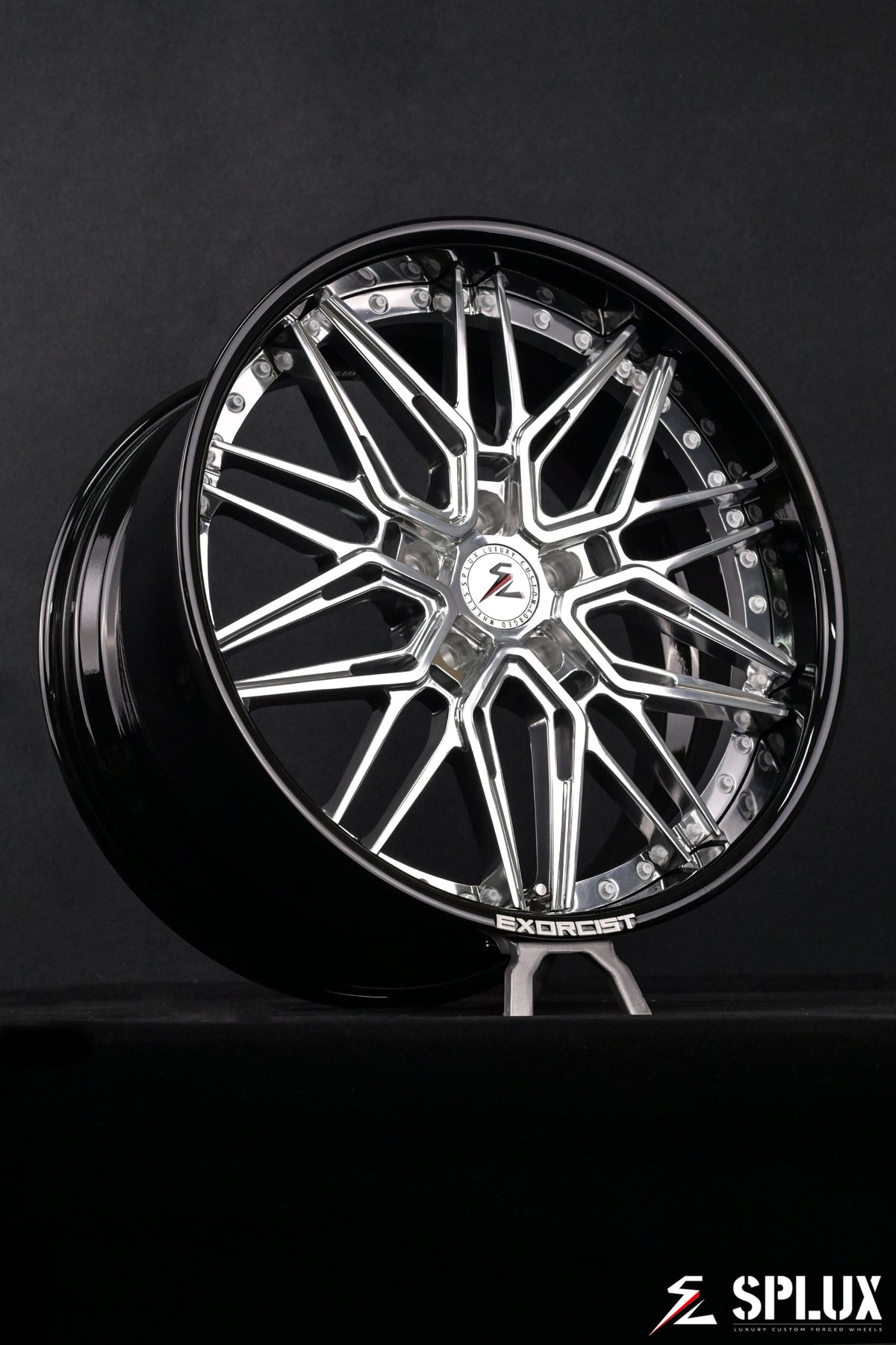 Chevrolet Camaro ZL1 rims shown in the rear 20x11 size