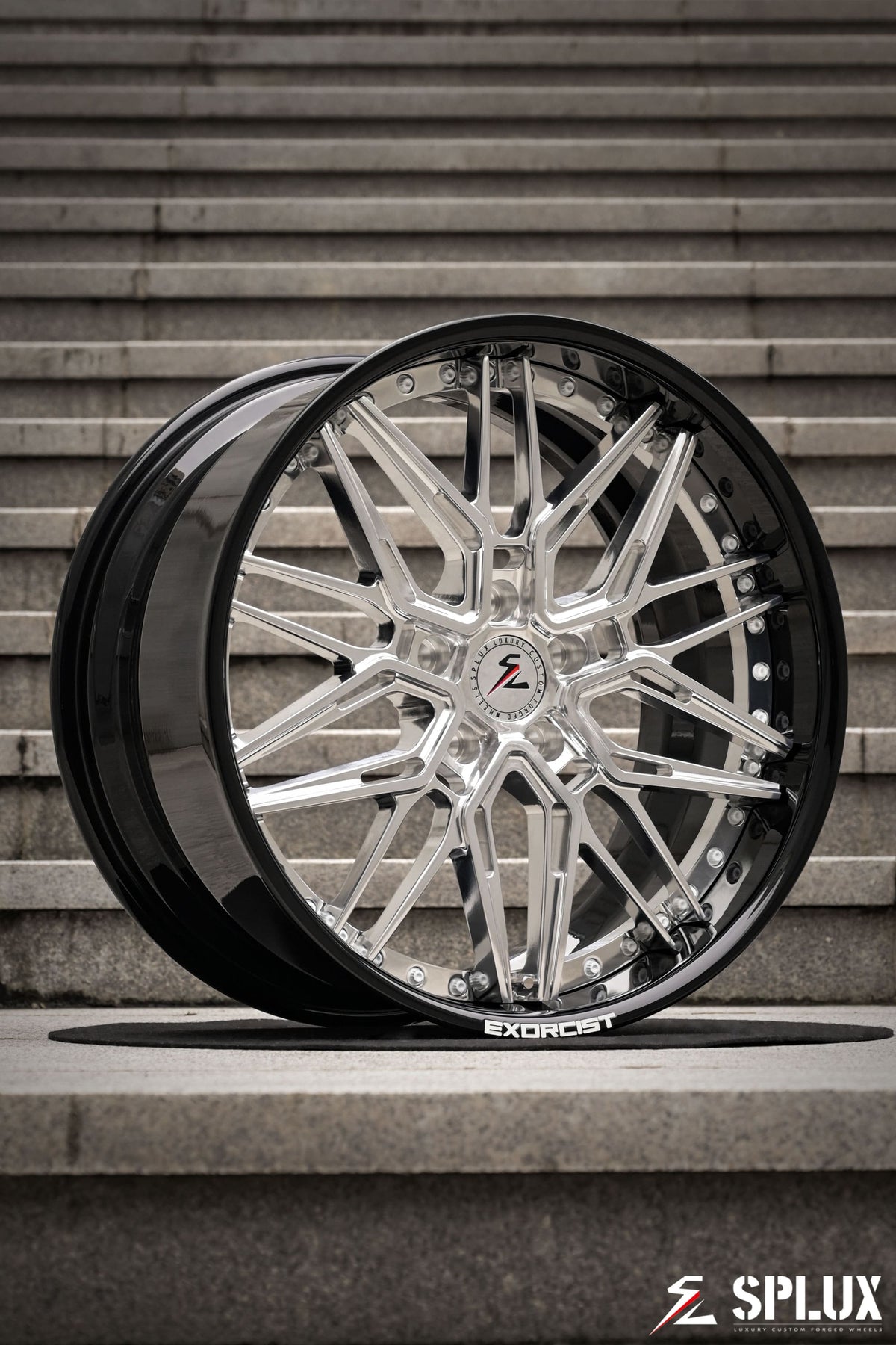 Camaro ZL1 20-inch wheels shown in the front 20x10 size