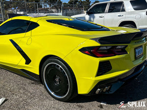 c8 corvette wheels close up with Carbon Flash spokes and polished aluminum lip on Corvette C8 Z51