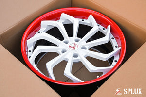SA-08 C8 Corvette wheels front three-quarter exterior view on 2023 Corvette Stingray