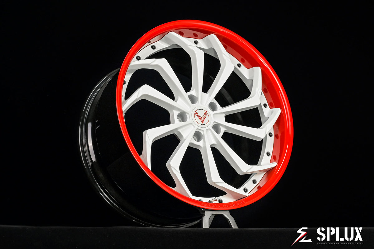 SA-08 C8 Corvette wheels directional spoke geometry macro design emphasis
