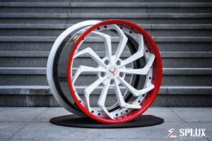 SA-08 C8 Corvette wheels piano black barrel depth contrast close inspection