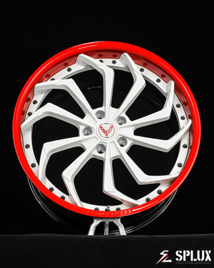 SA-08 C8 Corvette wheels brake clearance and performance fitment close view