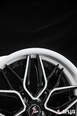 C8 Corvette white with black rims: SC-02 forged 2-piece concave wheels