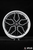 White Corvette wheels with ivory white outer barrel and lip