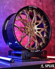 Custom C8 emblem center cap on the SD-08 wheel