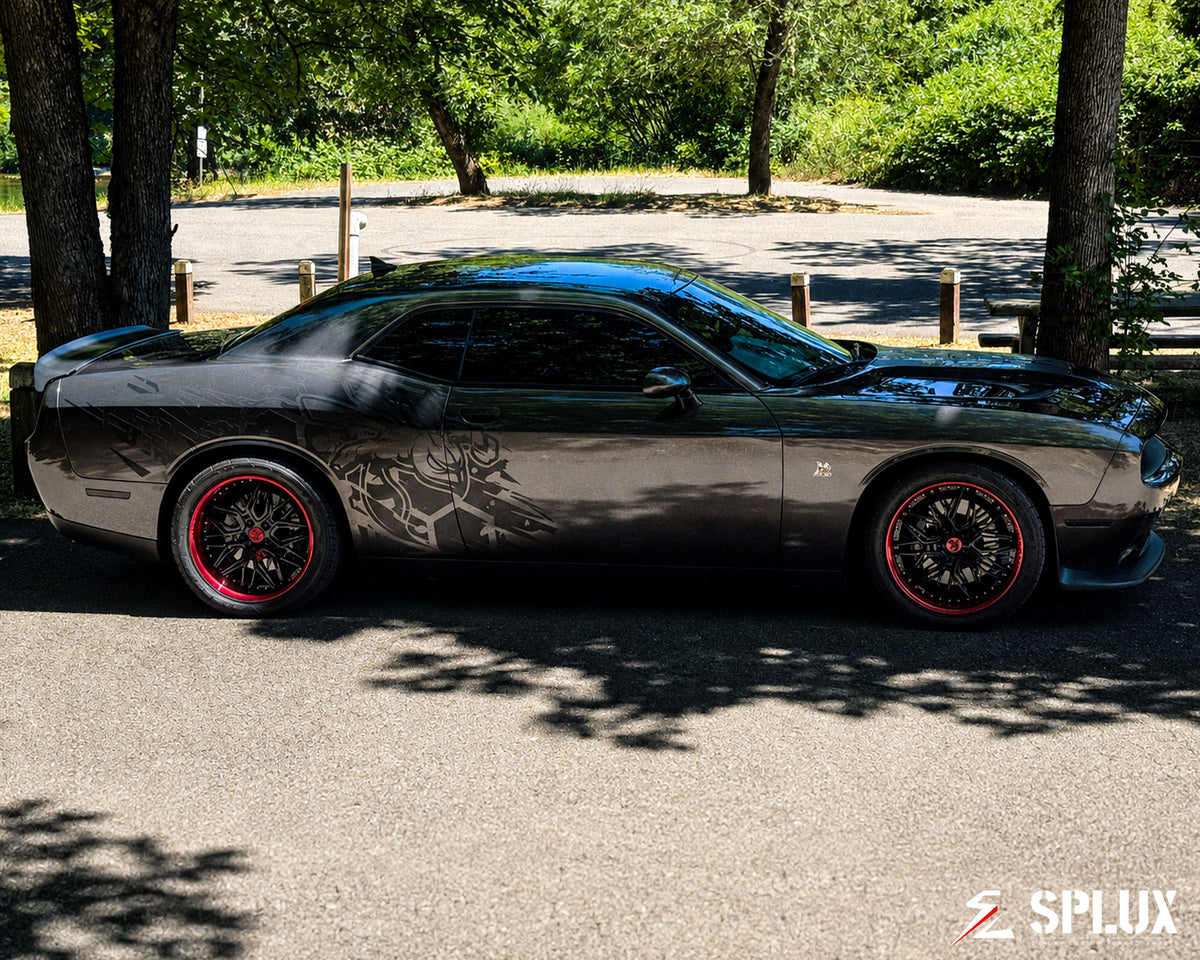 2023 Dodge Challenger SD-01 forged 2-piece wheels with deep-dish multi-spoke design
