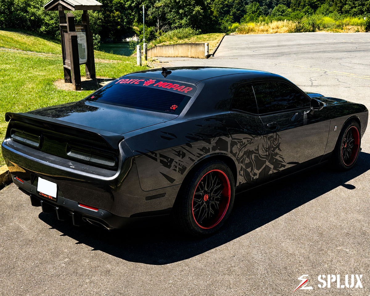 Challenger R/T Scatpack SD-01 forged 2-piece wheels with Piano Black spokes