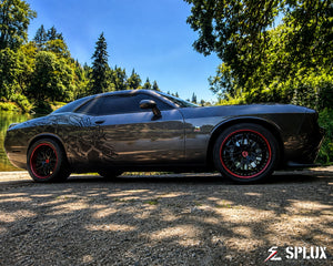 Dodge Challenger R/T Scatpack on SD-01 forged 2-piece wheels with multi-spoke face