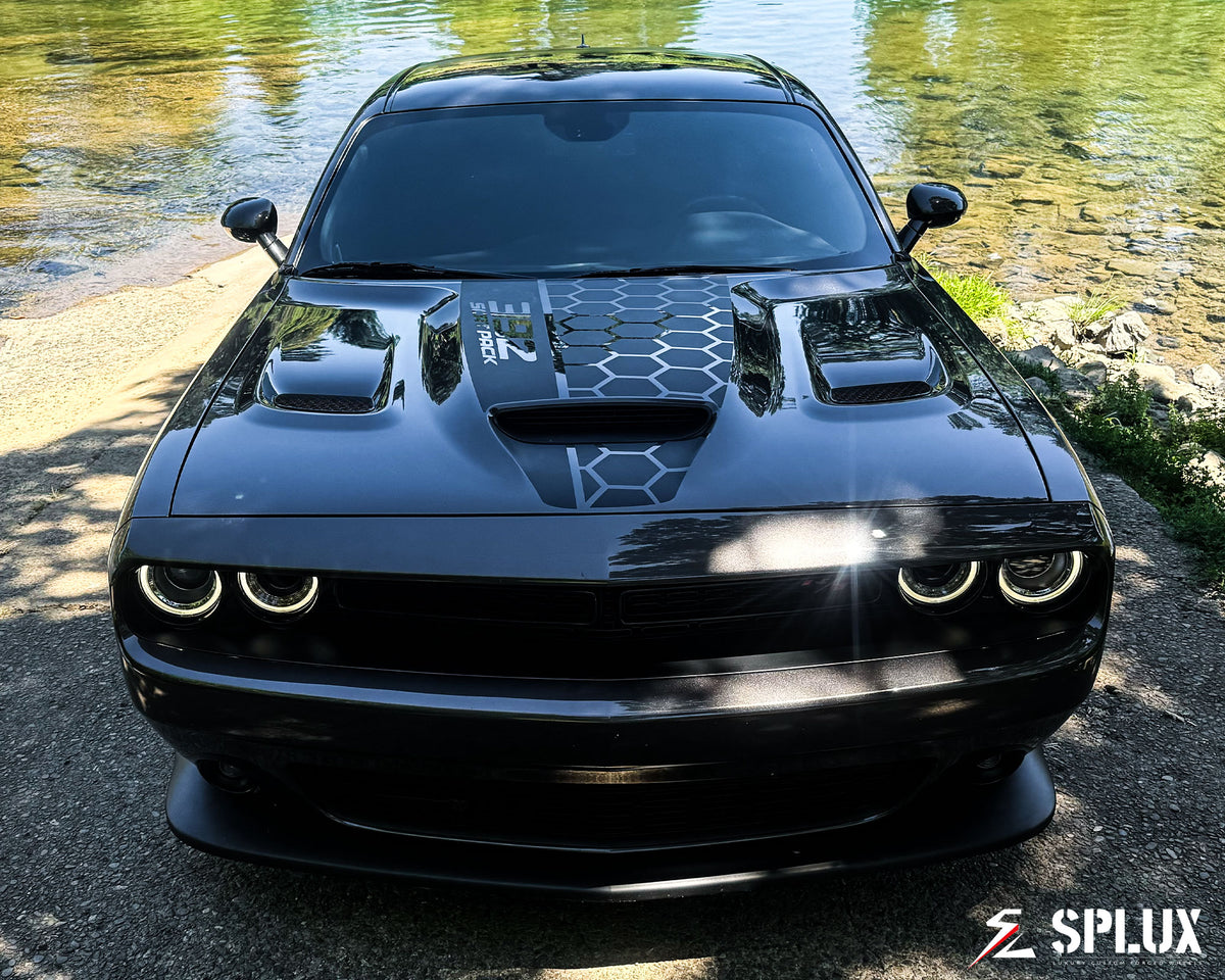 Challenger R/T Scatpack on SD-01 forged 2-piece wheels with Piano Black spokes