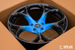 SC-07M forged wheels front three-quarter view on 2024 Corvette C8 Stingray Base stance